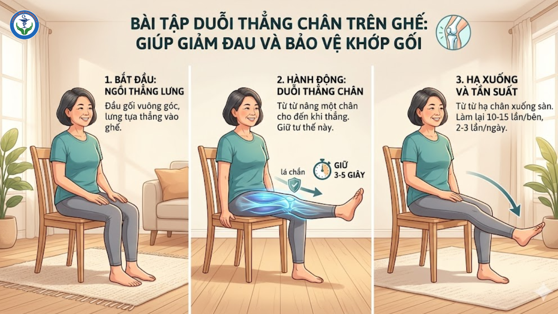 ĐAU GỐI KHÔNG HẲN DO TUỔI – CÓ THỂ DO THIẾU ĐỘNG TÁC NÀY